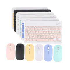 Wireless Bluetooth Keyboard Mouse Set 7x10 Inch Multi Color