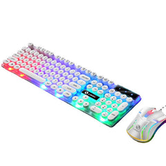 Limo GTX300 Keyboard and Mouse Set Punk Retro Keyboard Backlight Game USB Wired Suspension Keyboard and Mouse Set