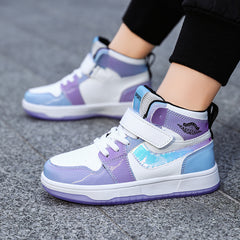 WAN-JUN Kids High-Top Sneakers Pastel Waterproof