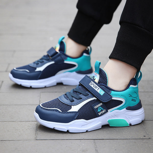 Kids Sports Shoes Blue Teal Rubber Sole for Boys