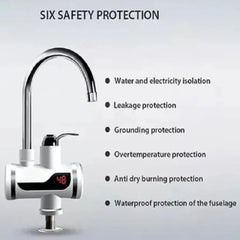 Electric Instant Heating  Faucet  | Digital Temperature Display | Plastic handle |  Kitchen & Bathroom Hot Water Tap