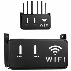 Light Gray WiFi Router Storage Box & Wall Mount Shelf  Universal Cable Organizer | Space-Saving Holder for Modem, Set-Top Box & Smart Devices | Home & Office Use