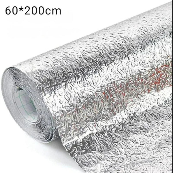 Silver Foil | Marble Sheet Sticker 60x200cm | Waterproof Self-Adhesive PVC Wallpaper for Furniture Walls