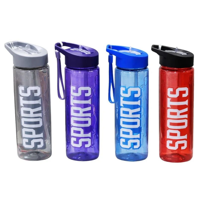 Blue Stylish Water Sport Bottle 1000ml with Straw | Leakproof BPA-Free Hydration Bottle for School, Gym & Travel
