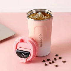 Smart Temperature Coffee Mug | 17oz Insulated Stainless Steel Travel Mug with Leakproof Lid