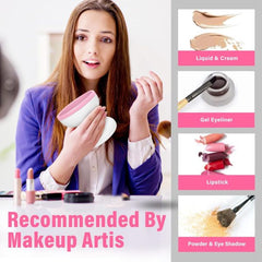 Electric Makeup Brush Cleaner Machine | Automatic USB Rechargeable Brush Washer | Gentle Silicone Cleaning
