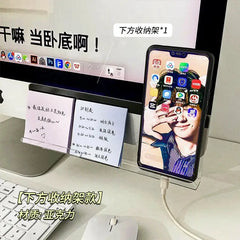 Transparent Sticky Note Board for Desk Computer