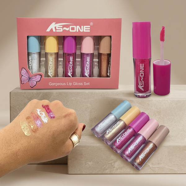KS One Lip Gloss Set Multicolor Glossy Long Lasting
