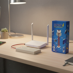 Speed 12V Router Power Bank – Mini UPS Backup Battery for WiFi Router - 20,000 mAh (Charger Not Included)