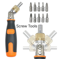 Ratchet Corner 10 in 1 Screwdriver Set New Portable Hidden Bit Combination Multifunction Screwdriver