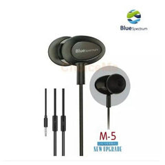 Original Blue Spectrum M5 M-5 M 5 Handfree Stereo Earphones High Base HandsFree EarPhone handfree for gaming handfree for pubg with mic best fo gamers-copy