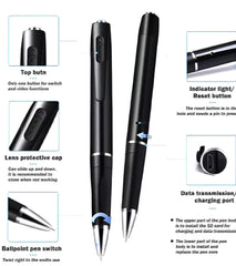 V8 HD 1080P Camera Pen with Voice Recording Video Photo Capture USB Rechargeable Ballpoint Pen