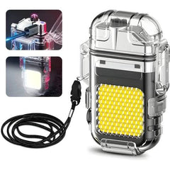 Rechargeable Electronic Ignition Lighter with LED Flash Light