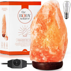 Salt Lamp USB Himalayan for Home Decor Natural Pink Rock Salt Lamp Night Light with Salt Lamp Bulb for Asthma and Allergy Relief Air Purifying Crystal Lamp to Clean Room Atmosphere and Improve Air Quality