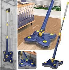 Twist Clover Magic Mop Free Hand Self wringing360 Squeeze Xtype Rotation Household Cleaning Bathroom Dusting Foldable Head Tool With Box
