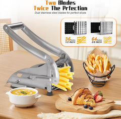 Potato Chips Making Machine Stainless Steel French Fry Potato Cutter Slicer Chipper Cucumber Slice Cut Kitchen Gadgets