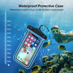 Universal Mobile Phone Transparent Waterproof Bag Three-Layer Sealed Drifting Beach Fishing Underwater 6 inch Swimming Dry Bag