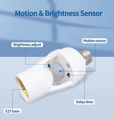 E27 Infrared Human Body Sensor Lamp Holder Led Bulb Lamp Holder Infrared Sensor Household Screw For Home Smart Life