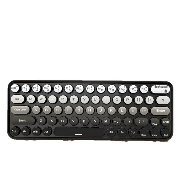Girls' Office Three-Mode Wireless Bluetooth Keyboard and Mouse Set Gradient Color Computer Notebook Portable Wireless Keyboard