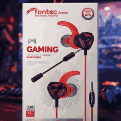 Fontec Arena Gaming Earphones with Detachable Mic – 3.5mm HiFi Stereo Surround Handsfree for Mobile, PC & Console - Random Color