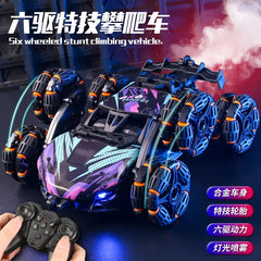 Remote Control Car with Eight-Wheel Drift Toy, Remote Control Spray Transforming Off-Road Vehicle, Flip Bucket Off-Road Climbing Vehicle