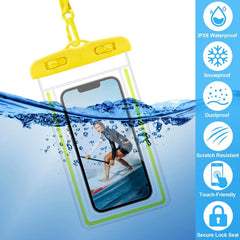 Universal Mobile Phone Transparent Waterproof Bag Three-Layer Sealed Drifting Beach Fishing Underwater 6 inch Swimming Dry Bag