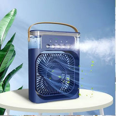 10 inch Portable Air Conditioner Fan Usb Electric Fan With Led Night Light, Fine Mist Water, And Humidifier Function Led Night Light Water Mist Mini Fan