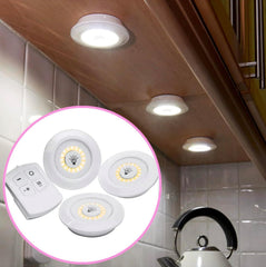 3 Pec Tap LED Light With Remote Control Cell Operated