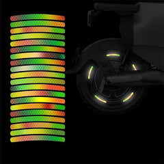 20 Pcs Car Hub Reflective Sticker Car Accessories Decorative Strips General For Use Of Bicycle Automobile And Motorcycle Tyre