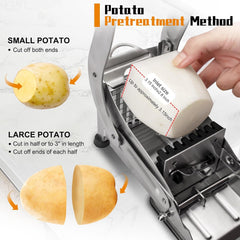 Potato Chips Making Machine Stainless Steel French Fry Potato Cutter Slicer Chipper Cucumber Slice Cut Kitchen Gadgets
