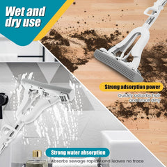 Squeeze mop long handle Adjustable Squeeze Water Floor Cleaning Magic Sponge Mop