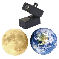 2 in 1 Rechargeable LED Portable Earth Moon Lamp Projector Night Light Set for Bedroom Living Room Wall