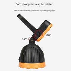 Long lasting Multifunctional 4 in 1 Solar Flashlight USB Rechargeable with powerbank 5000 Portable 180° Adjustable Working Camping Light warm and white light +emergency light