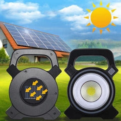 COB Work Solar and USB Charging Emergency Light JY 819A Handheld Camping Torch Lamp with Solar Panel