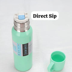 Red Box Vacuum Flask Bottle with 3 Cups and Gift Box Random color