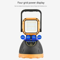 Long lasting Multifunctional 4 in 1 Solar Flashlight USB Rechargeable with powerbank 5000 Portable 180° Adjustable Working Camping Light warm and white light +emergency light