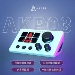Black Jue Akp03 Desktop Controller with Live Tone & Shortcuts