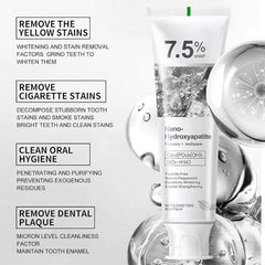 7.5% Nano-Hydroxyapatite Toothpaste | Deep Cleaning & Advanced Enamel Protection | Fluoride-Free Mint Toothpaste for Sensitive Teeth | Fresh Breath & Daily Oral Care