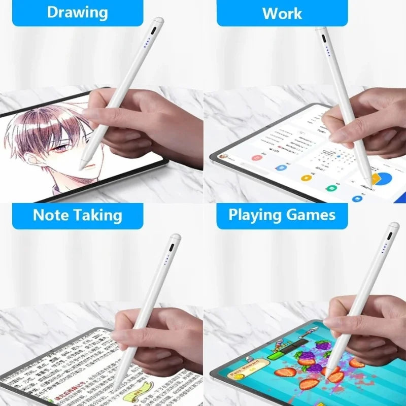 Universal Rechargeable Stylus Pen for Touchscreen Devices | Magnetic Stylus with High-Precision Tip | USB Type-C Charging | Compatible with iPad, Android & Tablets