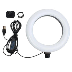 6-Inch Multi-Position Fill Light | Selfie Ring Light with Tripod Stand & Phone Holder | USB Powered | Multicolor