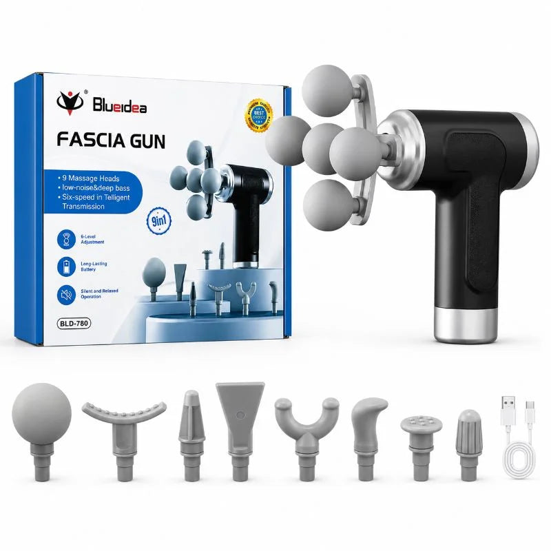 Five Head Massage Gun  | Rechargeable Deep Tissue Muscle Massager